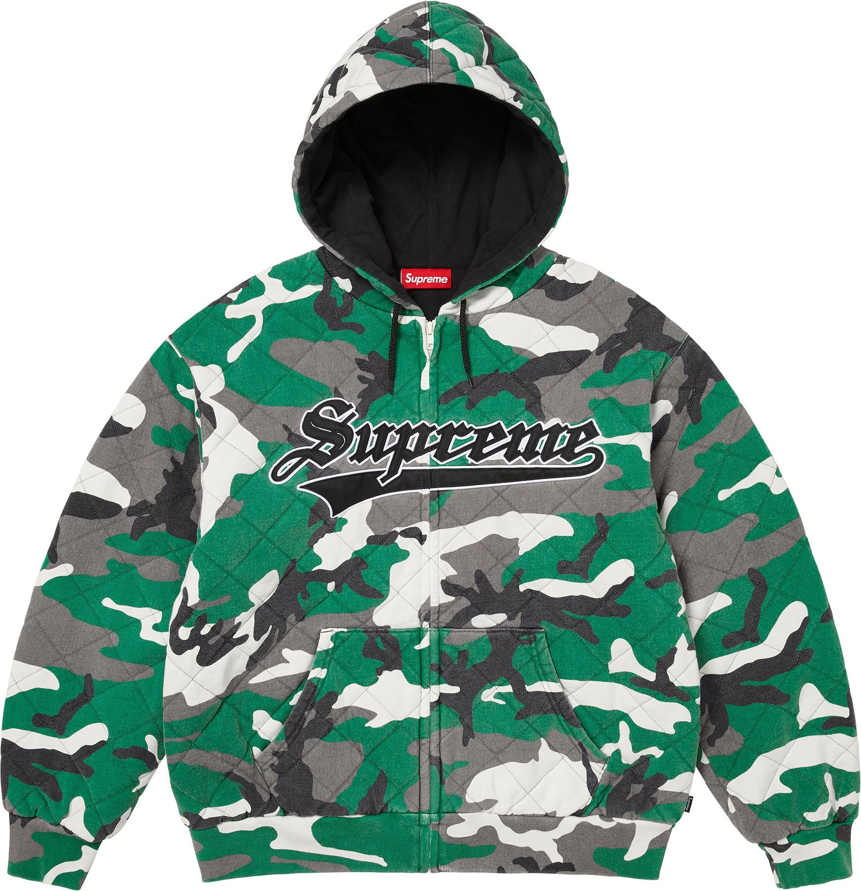 Quilted Zip Up Hooded Sweatshirt view 5
